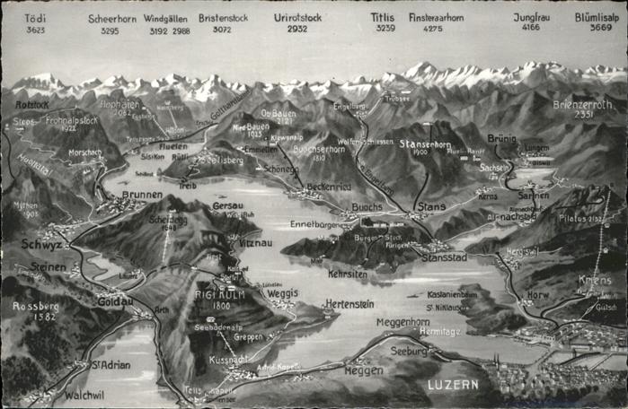 Toedi Vogelschau Luzern Titlis Urirotstock Br
