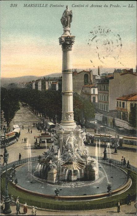 Marseille Bouches-du-Rhone Fontaine Cantini Avenue du Prado