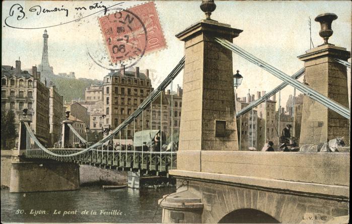 Lyon France le pont de la Feuillee