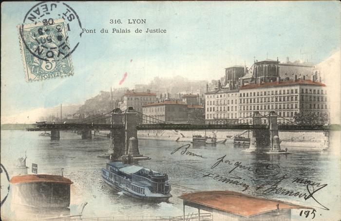 Lyon France Pont du Palais de Justice