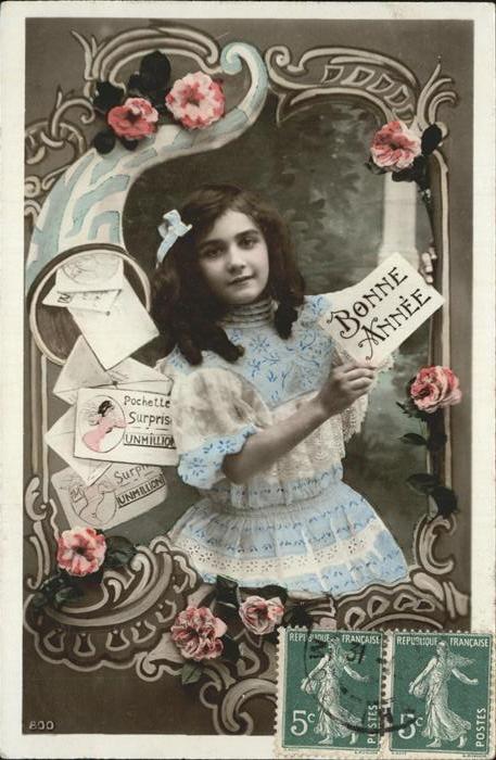 Neujahr Bonne Anne Mädchen