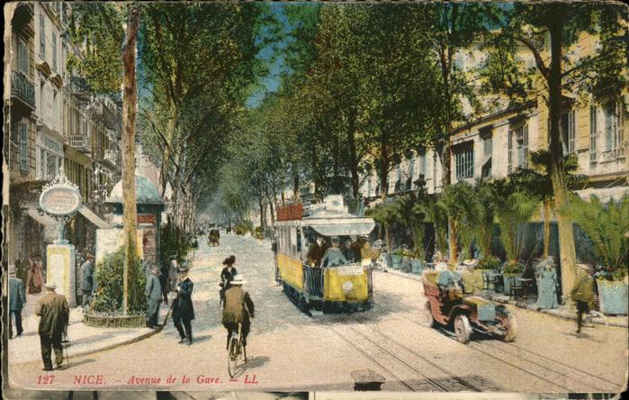 Nice Alpes Maritimes Avenue de la Gare Strassenbahn