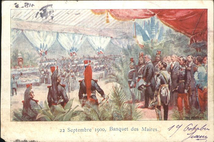 Paris 22. Septembre 1900 Banquet des Maires