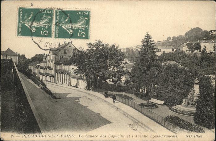 Plombieres-les-Bains Vosges Le Square des Capucins l'Avenue Louis-F