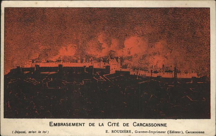 Carcassonne Embrasement de la Cite