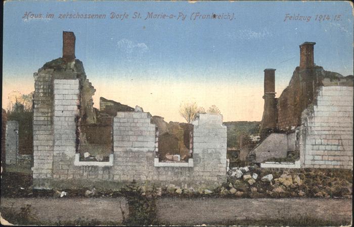 Sainte-Marie-a-Py Zerstörtes Haus