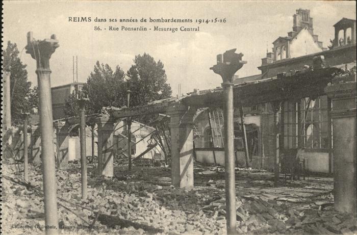 Reims Champagne Ardenne rue Ponsardin mesurage central