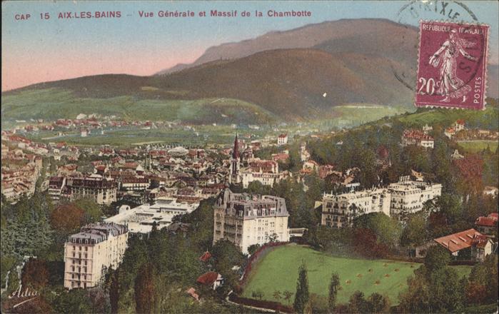 Aix-les-Bains Vue generale et Massif de la Chambotte