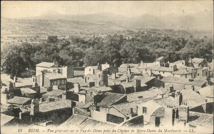 Riom Puy-de-Dome Vue generale prise du Clocher de Notre