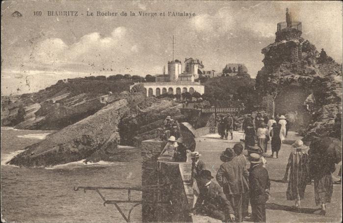 Biarritz Pyrenees Atlantiques Le Rocher de la Vierge et l'Attalaye