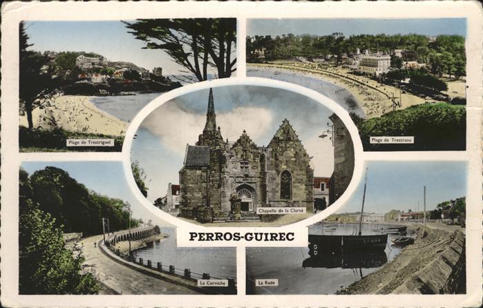 Perros-Guirec Plage de Trestriguel Trestraou Chapelle