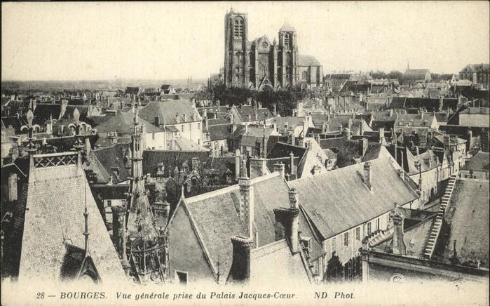 Bourges Vue prise du Palais Jacques Coeur Cathe