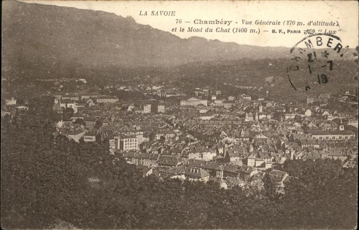 Chambery Savoie Vue generale Mont du Chat