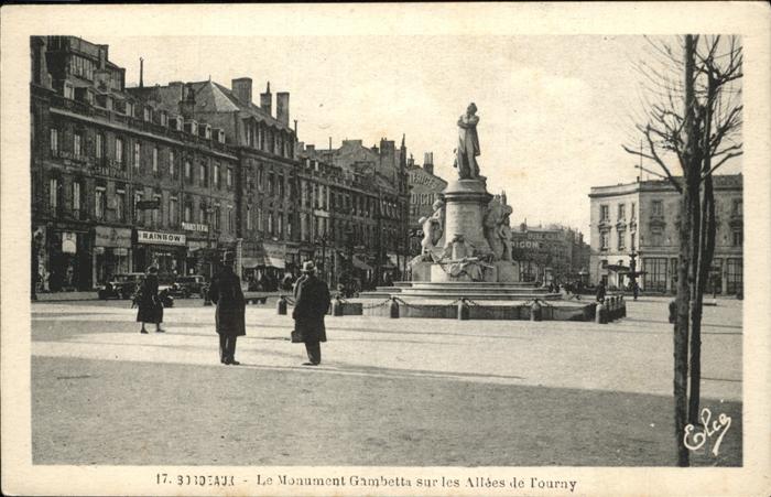 Bordeaux Monument Gambetta Allees de Tourny