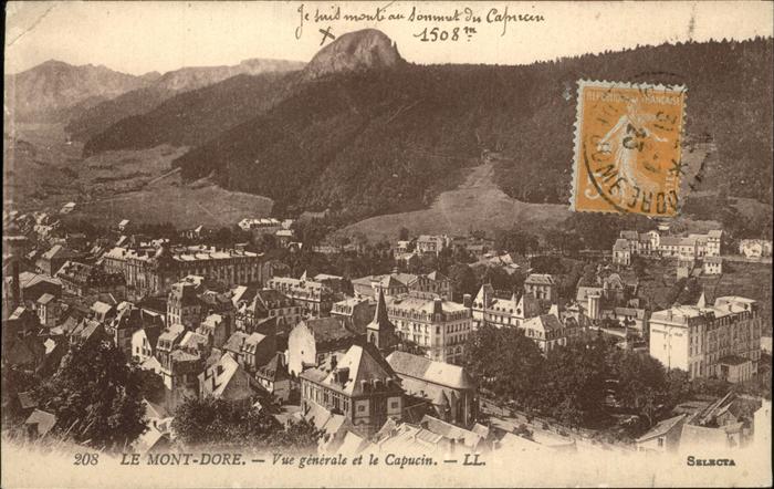 Mont-Dore Vue generale et le Capucin Stempel auf