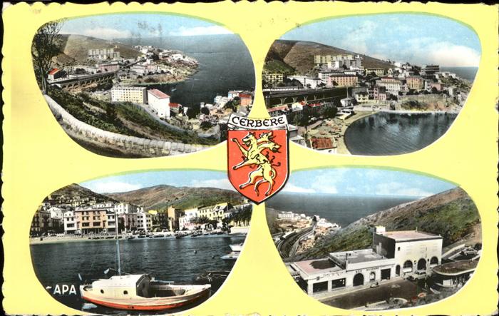 Cerbere Parcourant la cote bateau Wappen