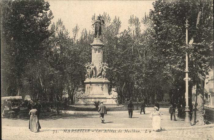 Marseille Bouches-du-Rhone Les Allees de Meilhan Monument Statue