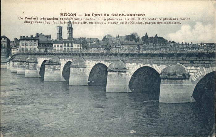 Macon 71 Pont de Saint Laurent