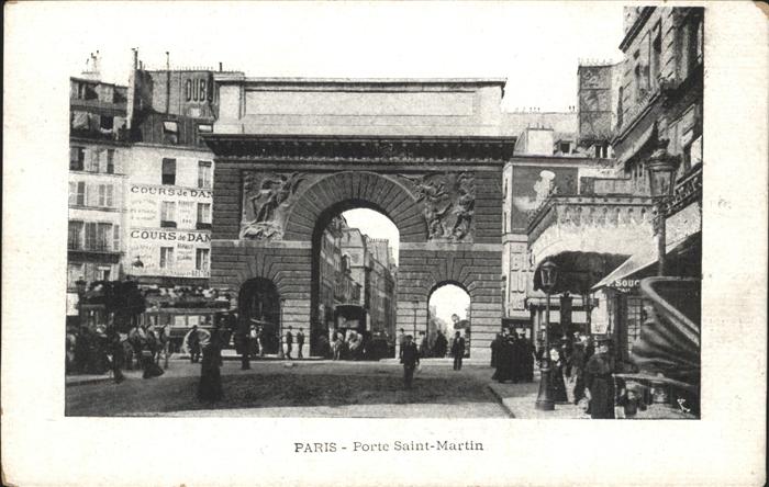 Paris Porte Saint Martin Pferdewagen