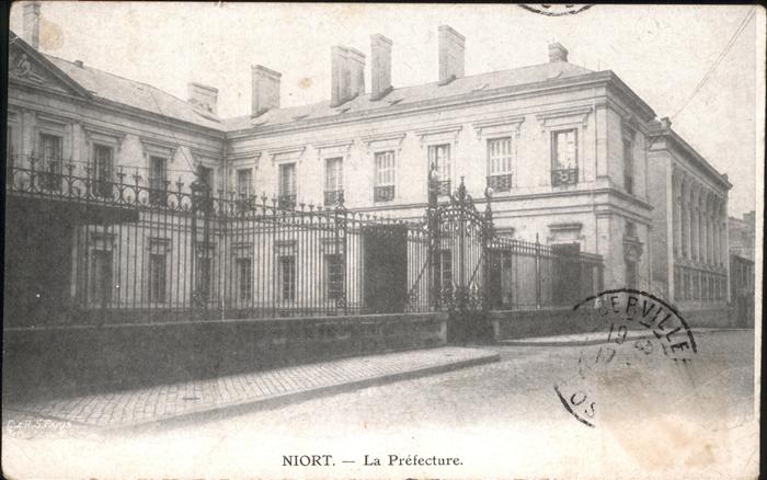 Niort 79 La Prefecture Stempel auf AK