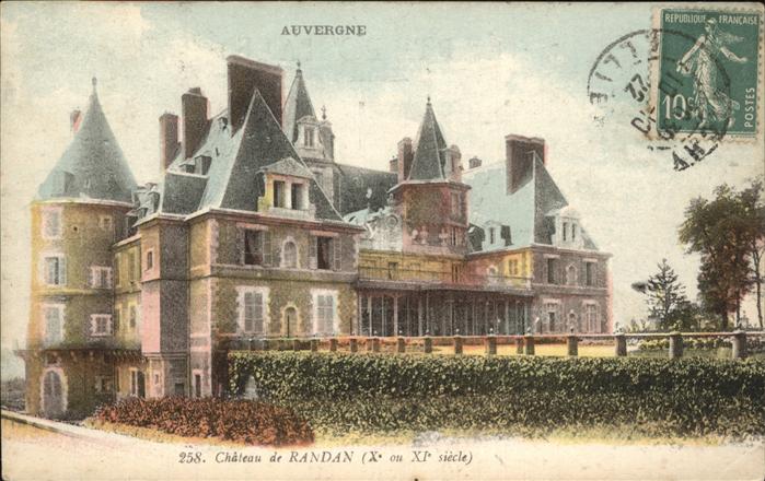 Randan Le Chateau Stempel auf AK