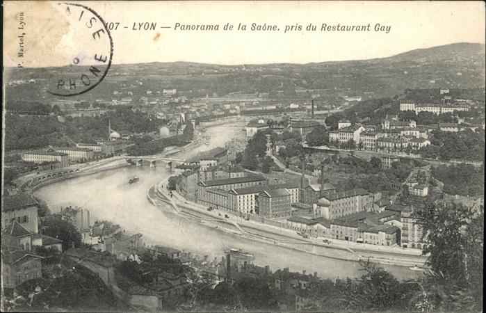 Lyon France Panorama de la Seine vue prise du Resta