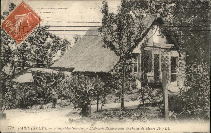 Paris Vieux Montmartre Henri IV Stempel auf A