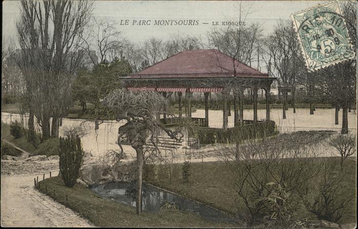 Paris Parc Montsouris Le Kiosque Stempel auf
