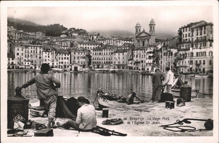 Bastia Vieux Port et l'Eglise St Jean pecheurs