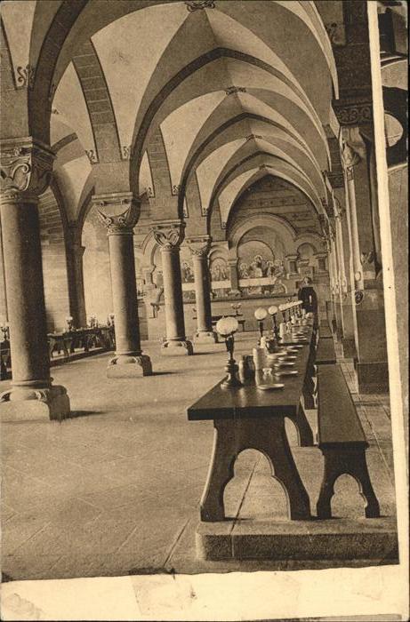 Solesmes Sarthe Abbaye Saint Pierre fresque du refectoi