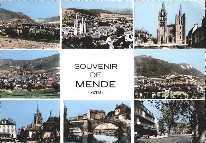 Mende Vues d_ensemble eglise pont