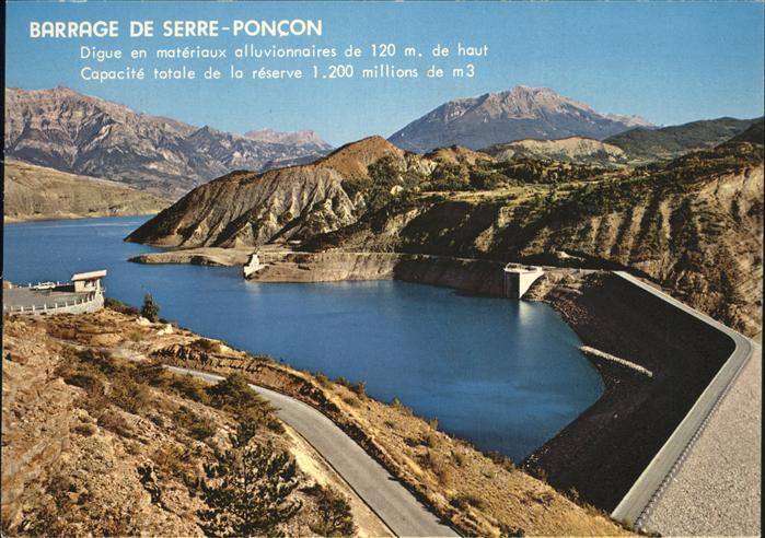 Rousset Hautes-Alpes Barrage et Lac de Serre-Poncon Talsperr