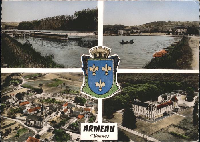 Armeau Vue d_ensemble lac eglise Wappen
