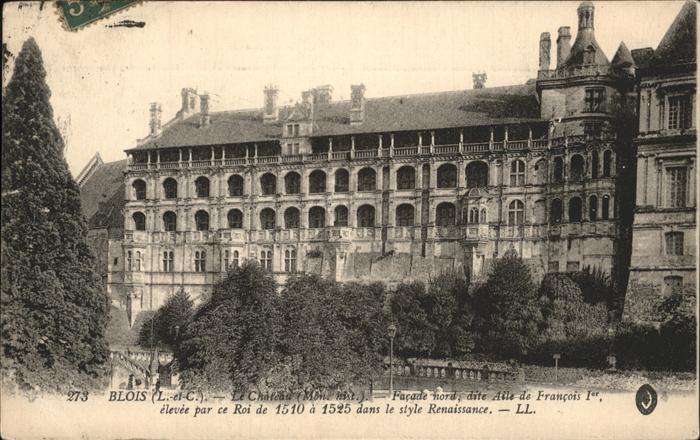 Blois 41 Chateau facade nord Francois Ier