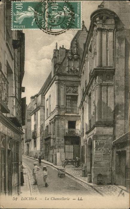 Loches Indre et Loire La Chancellerie Stempel auf AK