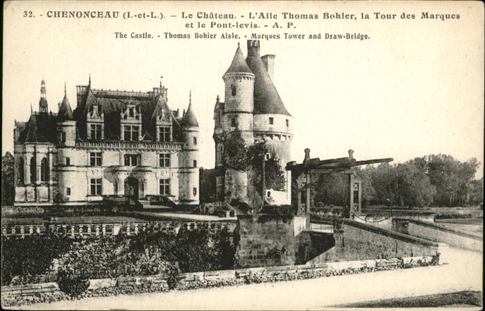 Chenonceaux Indre et Loire Le Chateau Aile Thomas Bohier Tour des