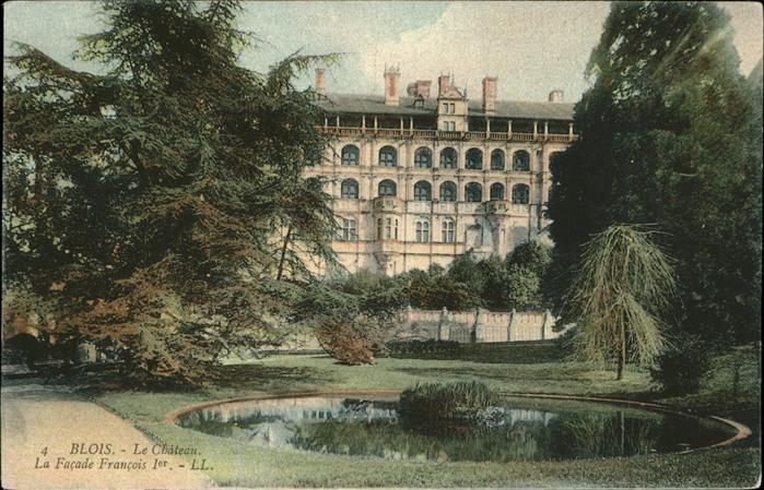 Blois 41 Le Chateau Facade Francois 1er parc