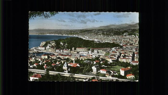 Nice Alpes Maritimes Vue generale sur la ville le port et le