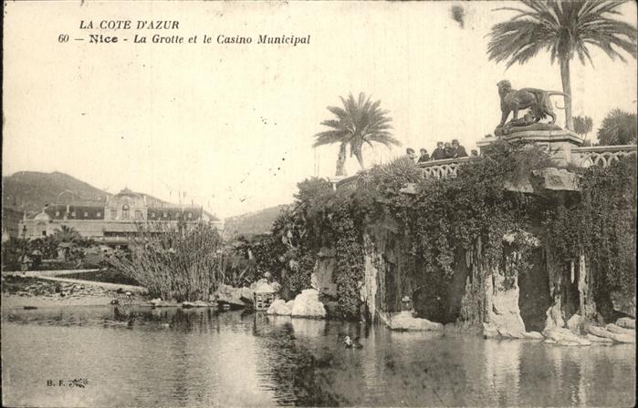 Nice Alpes Maritimes La Grotte et le Casino Municipal sculpt