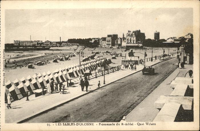 Olonne-sur-Mer Plage promenade du Remblai quai Wilson