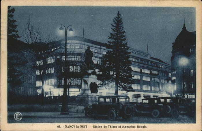 Nancy Lothringen Statue de Thiers et Magasins Reunis pen