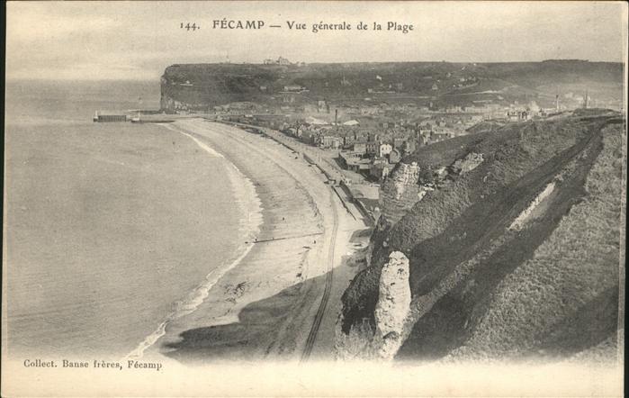 Fecamp Vue generale de la plage