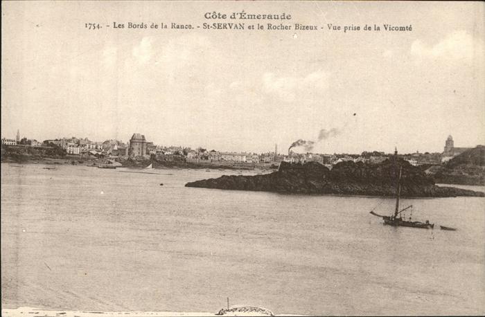 Saint-Servan Ille-et-Vilaine Les Bords de la Rance Rocher Bizeux vue