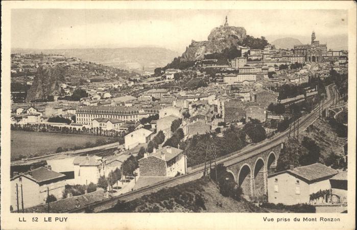 Le Puy-en-Velay Vue prise du Mont Ronzon viaduc chemin