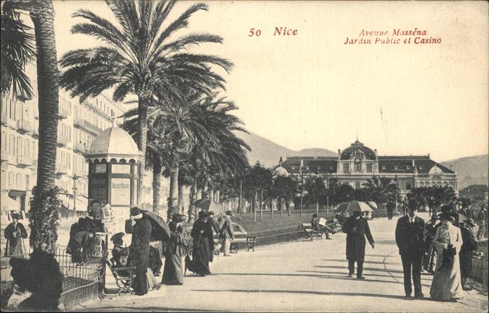 Nice Alpes Maritimes Avenue Massena Jardin Public et Casino