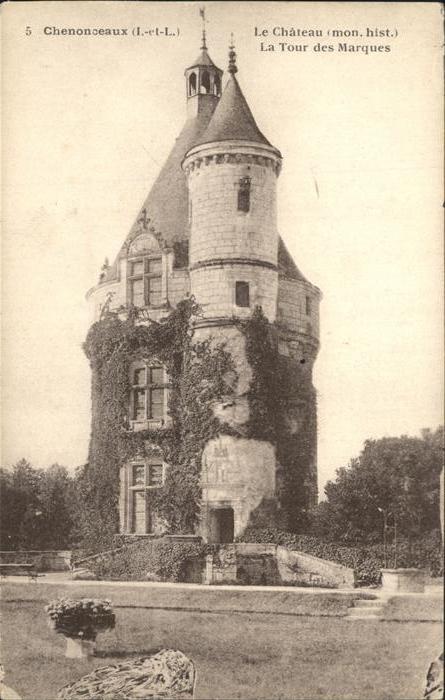 Chenonceaux Indre et Loire Chateau Tour des Marques