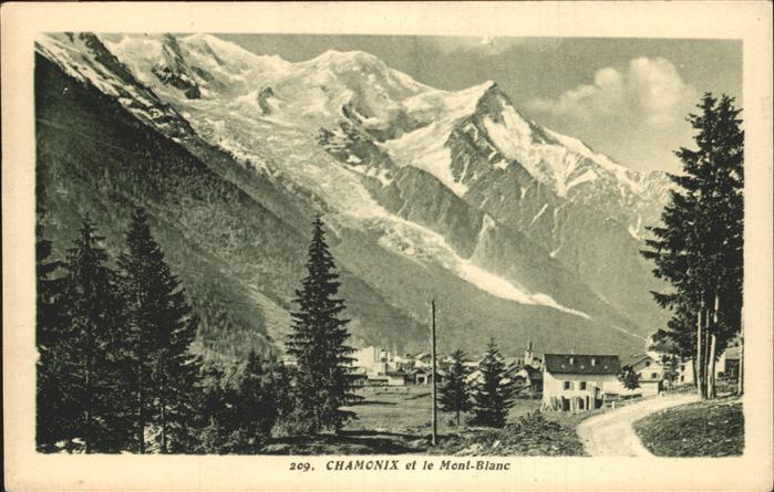 Chamonix Vue partielle Mont Blanc