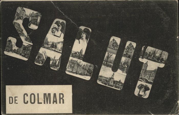 Colmar Haut Rhin Elsass Teilansichten Elsässerin Trachten Kirch