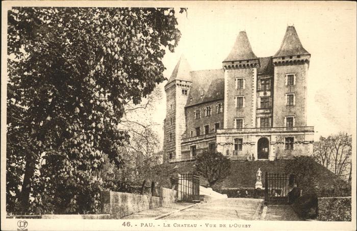 Pau 64 Chateau vue de l'ouest monument Denkmal