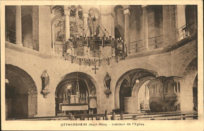 Ottmarsheim Haut-Rhin Interieur de l'eglise